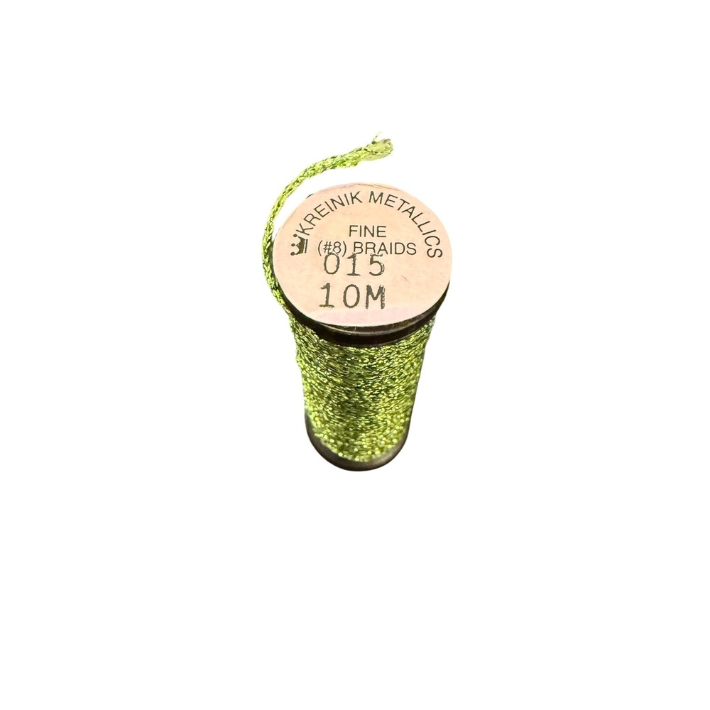 Kreinik Fine #8 Braid Thread 10M 015 Chartreuse New Metallic Needlepoint Supply